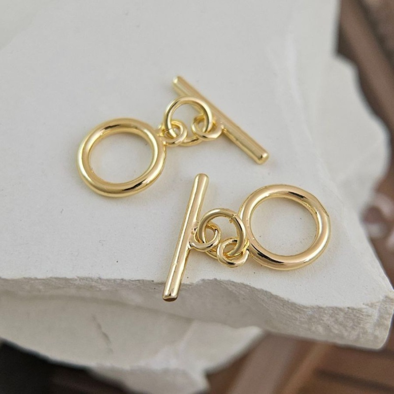 УЦЕНКА Замок тоггл кольцо 9 мм позолота 14К (7677-З-УЦ) купить в Воронеже | Заказать в интернет-магазине Viva Beads
