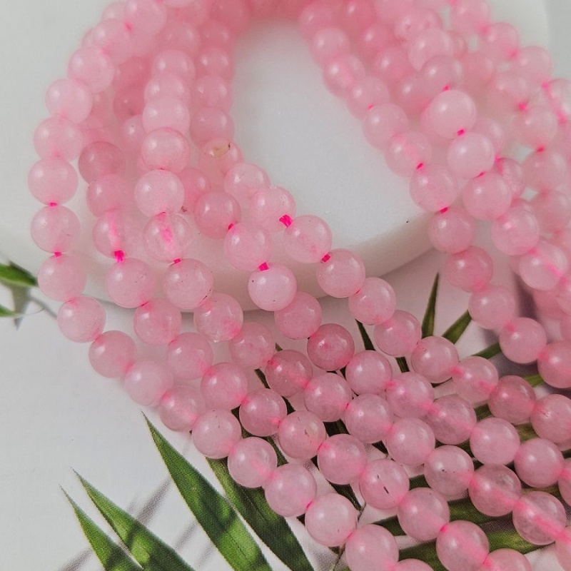 Нить 18 см Розовый кварц тонированный 6 мм бусина гладкий шар (767-6) купить в Воронеже | Заказать в интернет-магазине Viva Beads
 Нить 18 см Розовый кварц тонированный 6 мм бусина гладкий шар (767-6) купить в Воронеже | Заказать в интернет-магазине Viva Beads