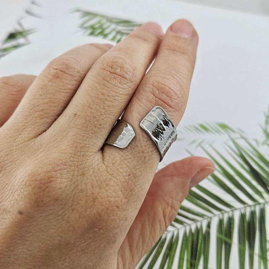 Кольцо Геометрия 18.5 размер, нержавеющая сталь (10012)