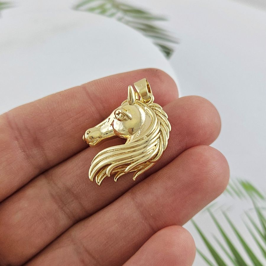 Подвеска Лошадь 25x20 мм, позолота 14К (10018-З) купить с доставкой по России | Интернет-магазин Viva Beads