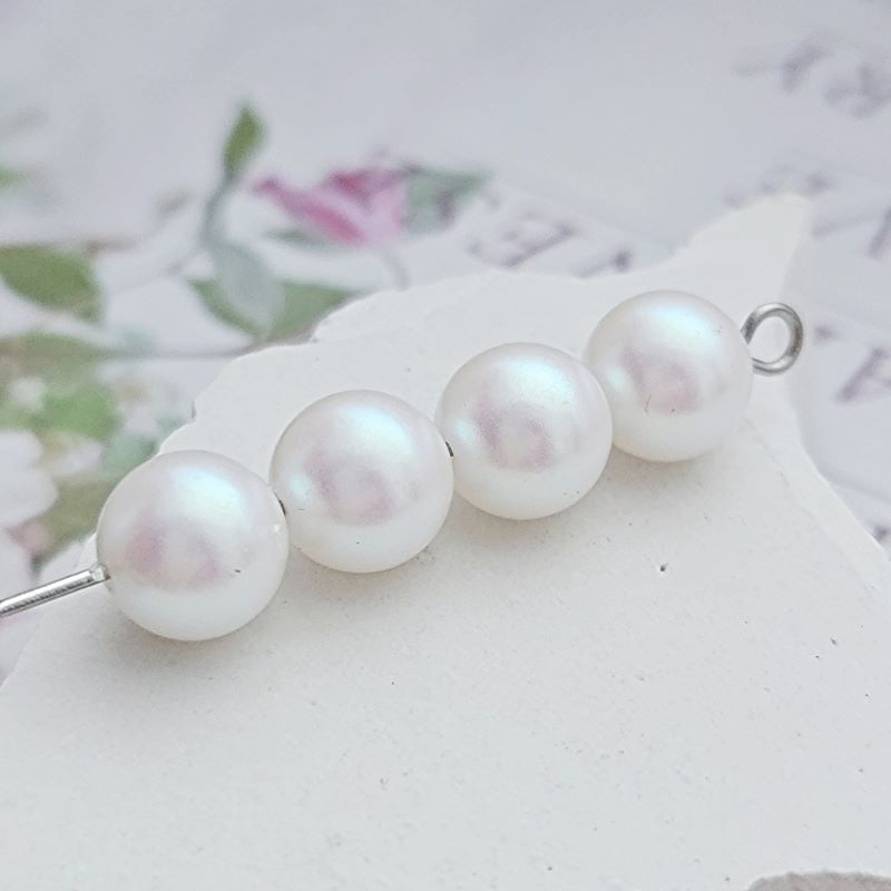 10 шт. Бусина имитация жемчуга ок. 8 мм, РОМ пластик (8704-8) купить с доставкой по России | Интернет-магазин Viva Beads