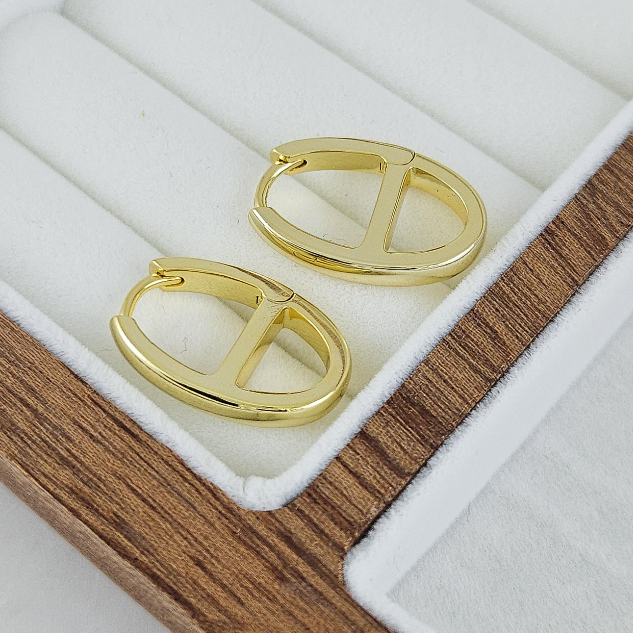 Швензы кольца, бублики, конго овальные 22х14.6х3.4 мм, позолота 14К (10243-З) купить с доставкой по России | Интернет-магазин Viva Beads