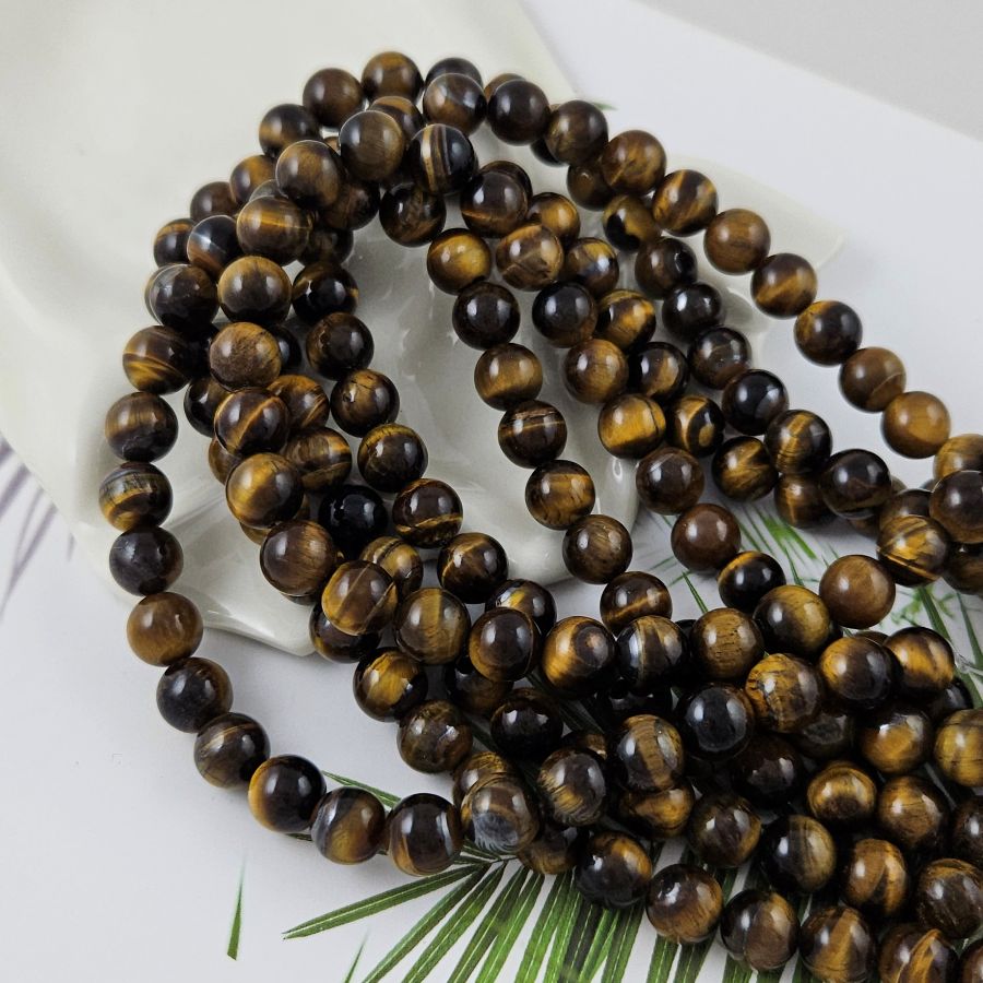 Нить 18 см Тигровый глаз ок. 10 мм гладкие круглые бусины (1002-10) купить в Воронеже | Заказать в интернет-магазине Viva Beads
