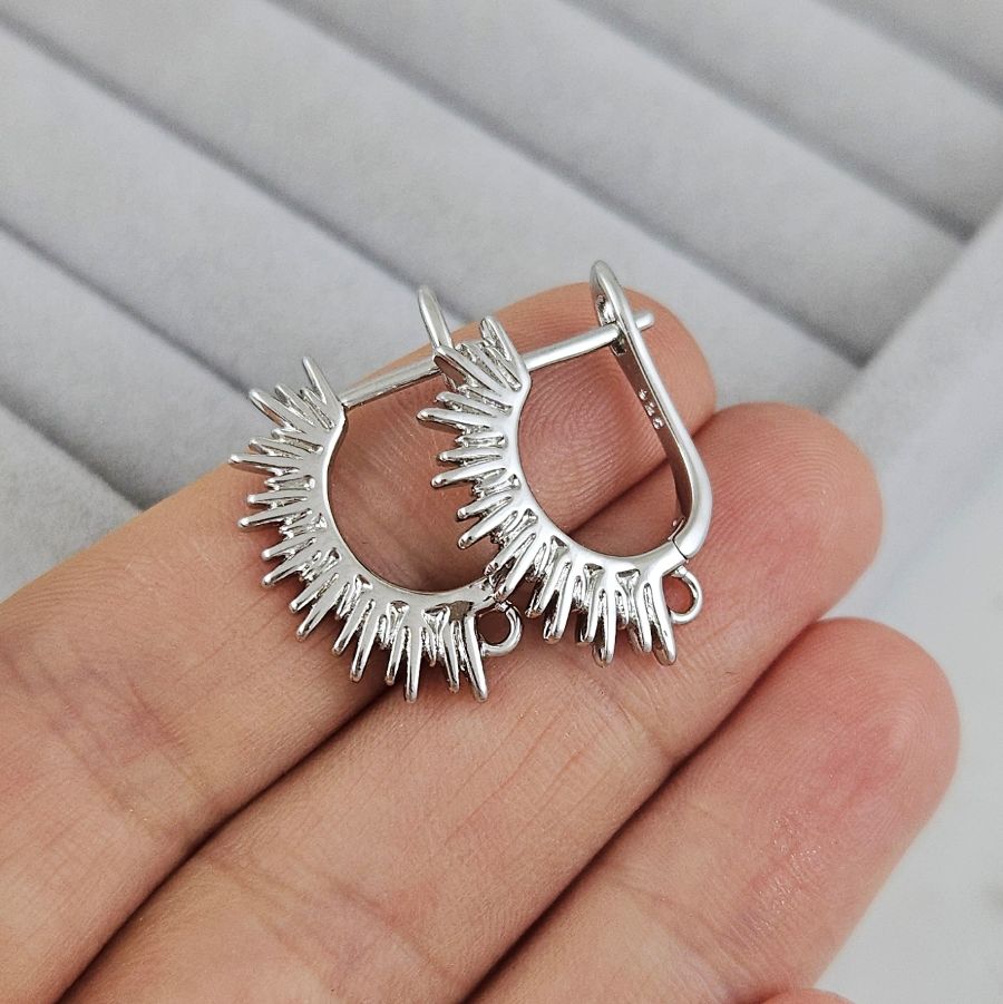 Швензы Шипы с английским замком 22х2 мм, родиевое покрытие (10202-Р) швензы для серег купить с доставкой по России | Интернет-магазин Viva Beads