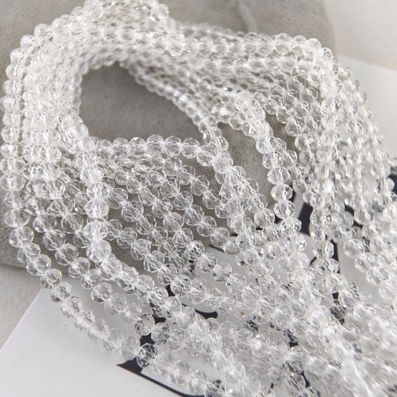 Нить 39 см Рондель граненый ок. 4x3.5 мм crystal , стекло (6654-КР) купить в Воронеже | Заказать в интернет-магазине Viva Beads
 Нить 39 см Рондель граненый ок. 4x3.5 мм crystal , стекло (6654-КР) купить в Воронеже  | Заказать в интернет-магазине Viva Beads