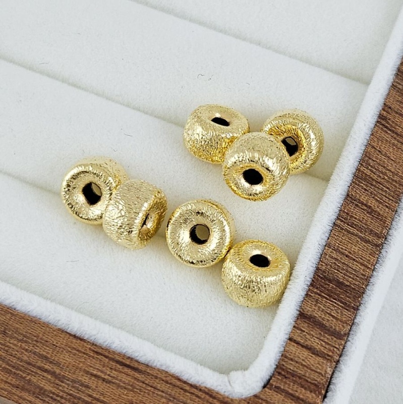 1 шт. Бусина разделитель 8х5 мм с текстурой, позолота (8852-8-З) купить с доставкой по России | Интернет-магазин Viva Beads