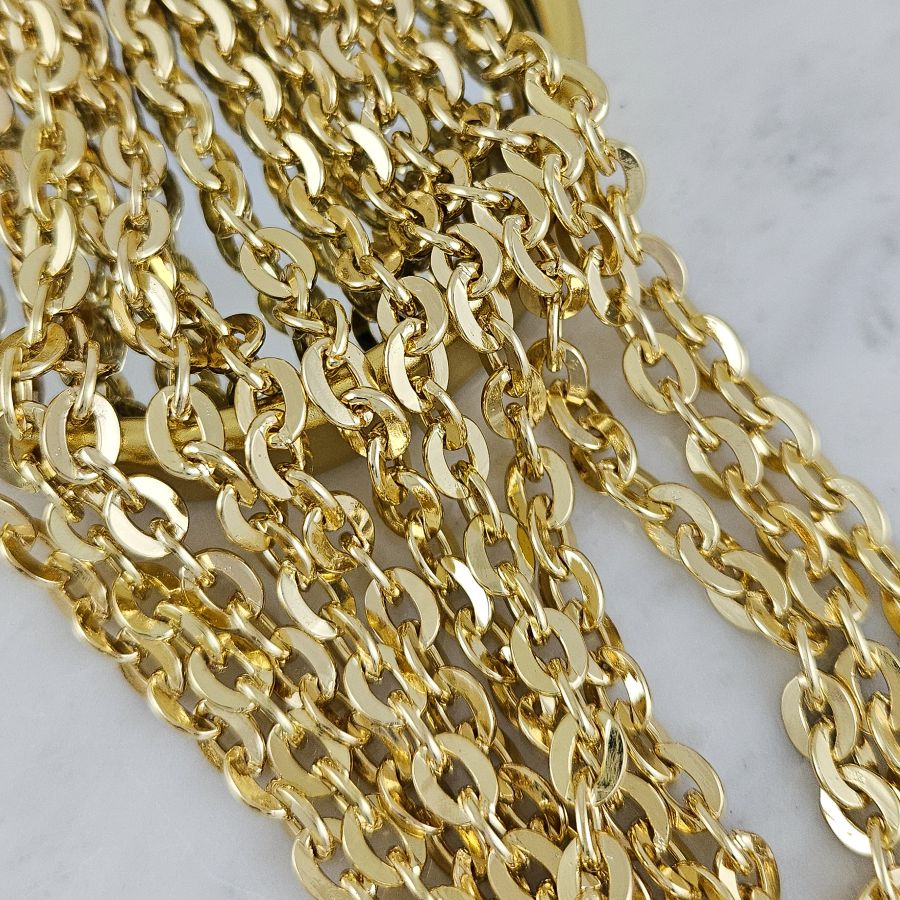 50 см Цепь якорная толщиной ок. 7 мм, цвет золото (10255-З) купить с доставкой по России | Интернет-магазин Viva Beads