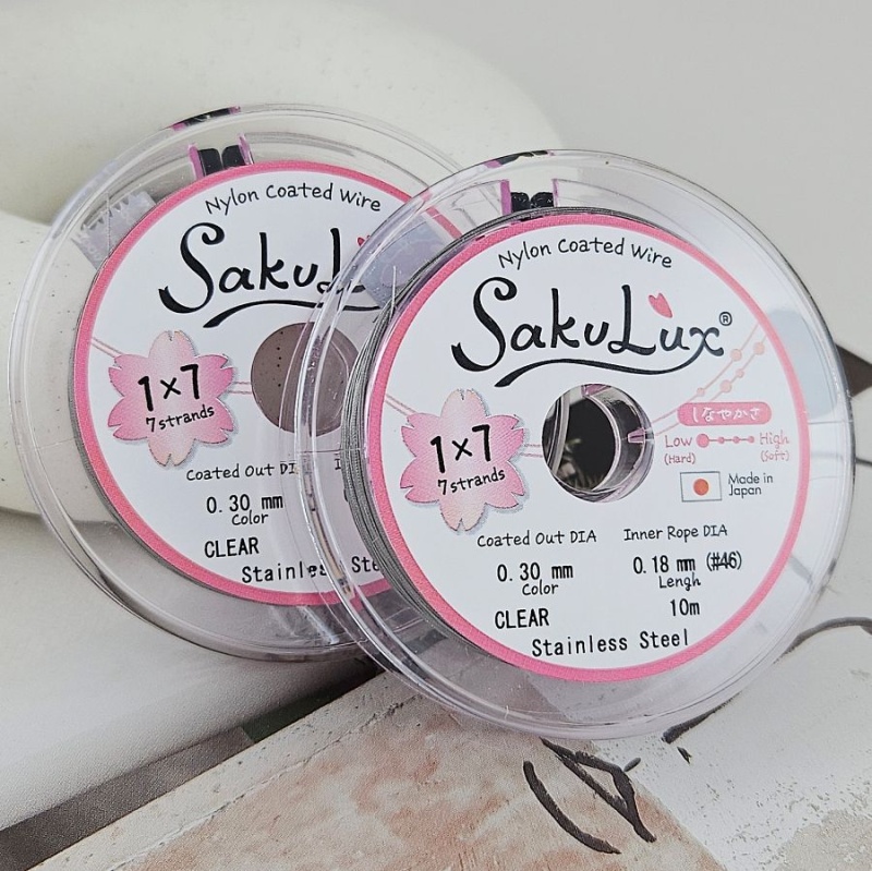 Катушка 10 м Тросик SakuLux / FLEXY 7 0.3 мм цвет стальной (6440-0.30-С-КАТ) купить в Воронеже | Заказать в интернет-магазине Viva Beads
