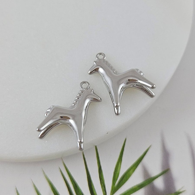 УЦЕНКА Подвеска Лошадь 18.2x13х6.6 мм родиевое покрытие (9950-Р-УЦ)