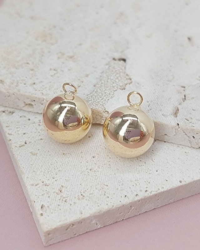 УЦЕНКА Подвеска Шар 14 мм позолота 14К (4384-14-З-УЦ)