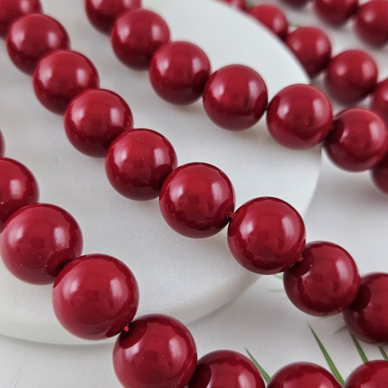 1 шт. Жемчуг майорка 14 мм, бусина гладкий шар, красный (2922-14) купить в Воронеже | Заказать в интернет-магазине Viva Beads
