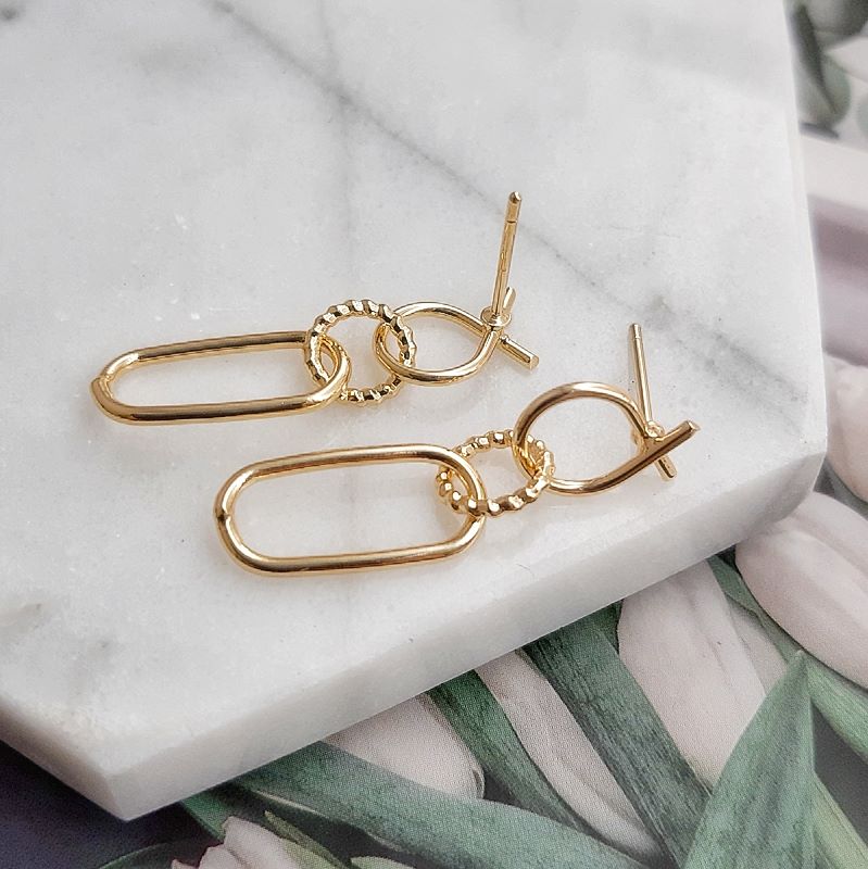 УЦЕНКА Швензы пуссеты 31x9 мм позолота (4551-УЦ) - фурнитура для бижутерии