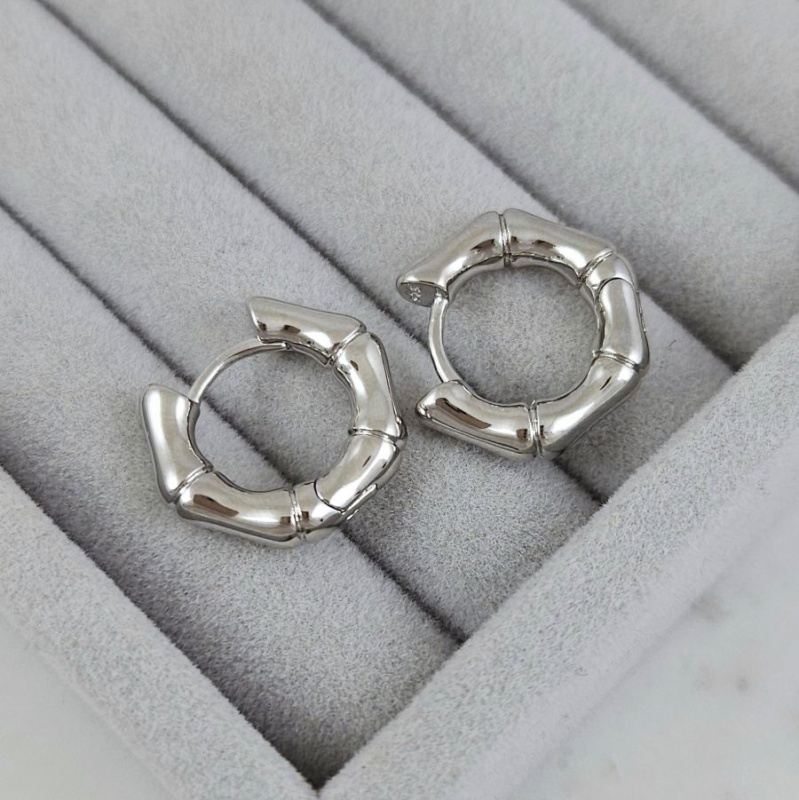 Швензы конго, бублики, кольца Бумбук 20х4 мм, родиевое покрытие (5532-Р) купить с доставкой по России | Интернет-магазин Viva Beads