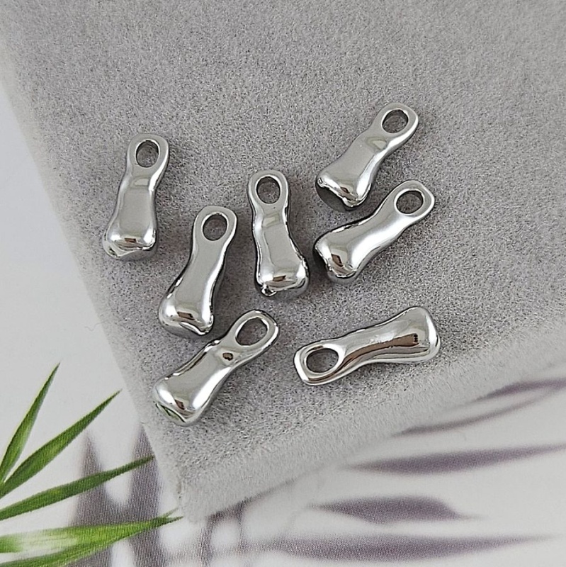 Подвеска Палочка 14х5.4х4.6 мм, родиевое покрытие (9418-14-Р)