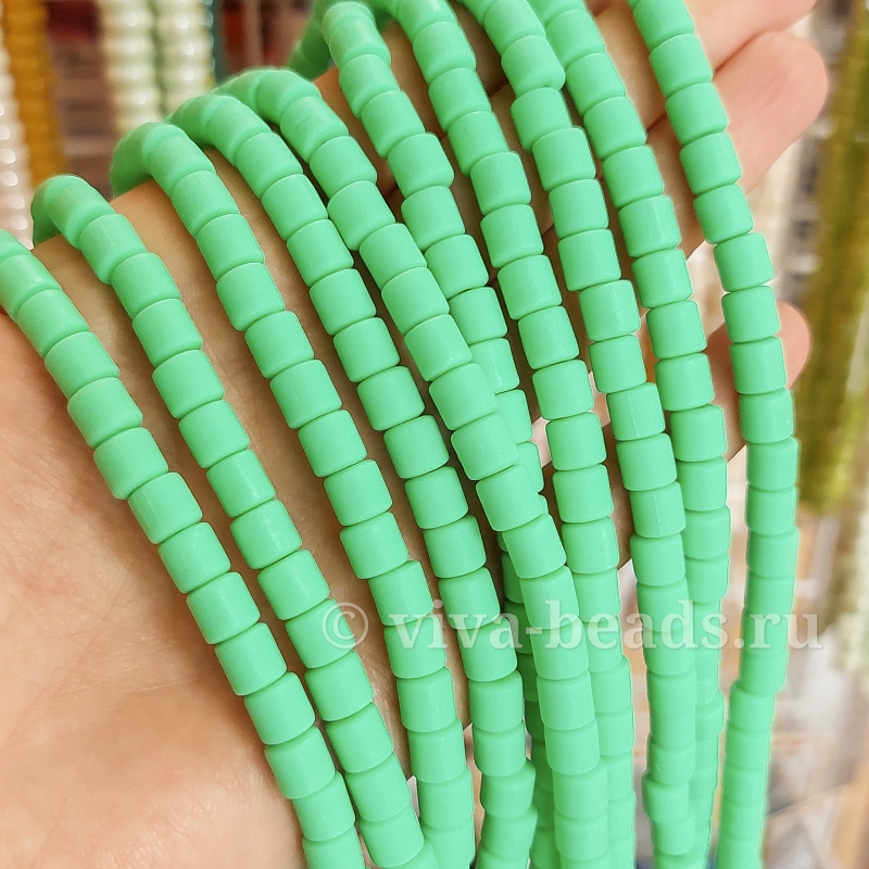 Нить 19 см Каучук (пластик) 6 мм салатовый (6486-С) купить с доставкой по России | Интернет-магазин Viva Beads