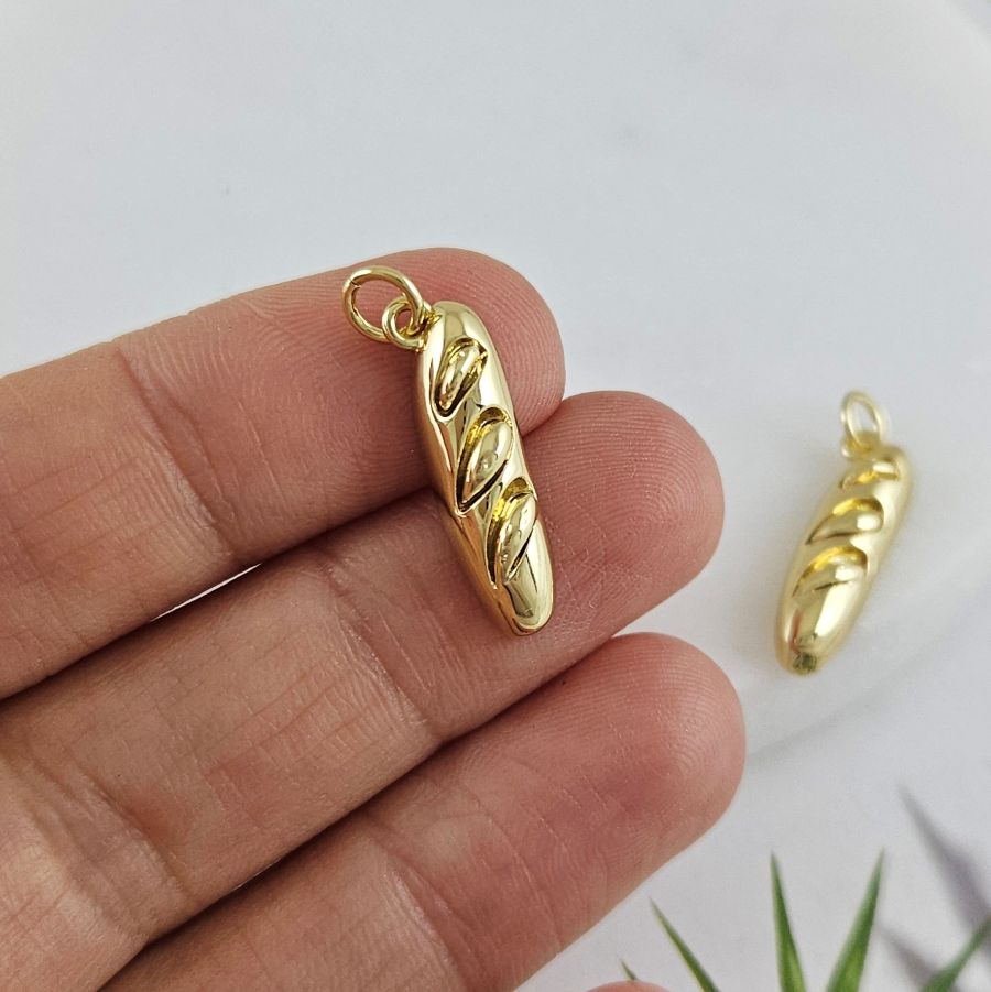 Подвеска Батон 20.5х5.7 мм позолота 14К (10062-З) купить с доставкой по России | Интернет-магазин Viva Beads