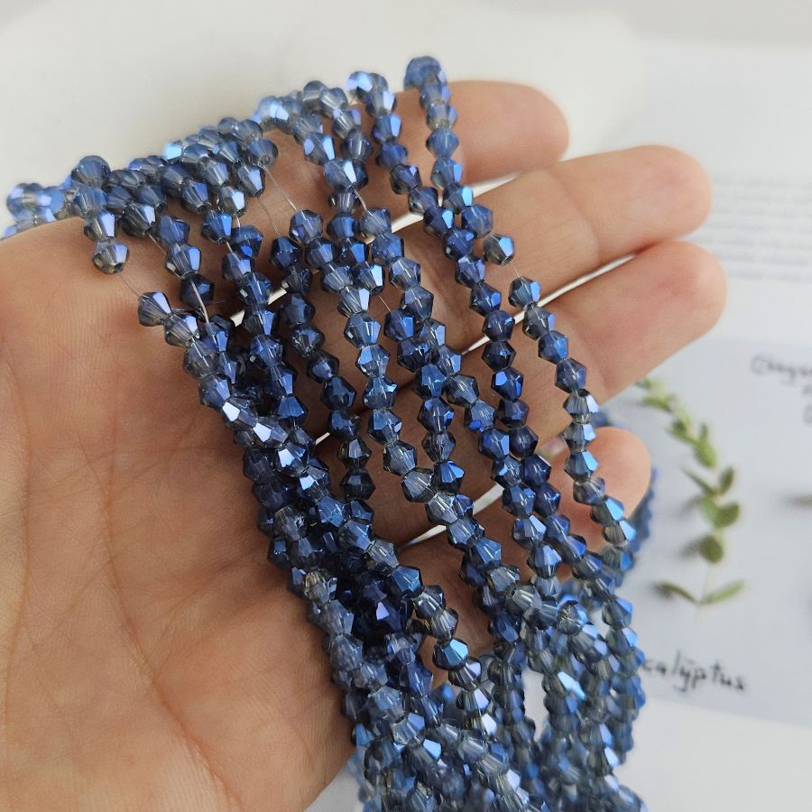 Нить 32 см Хрустальные бусины биконус 3.7х4.3 мм темный серо-голубой (8462-4-ТСЕРГОЛ) купить в Воронеже | Заказать в интернет-магазине Viva Beads
 Нить 32 см Хрустальные бусины биконус 3.7х4.3 мм темный серо-голубой (8462-4-ТСЕРГОЛ) купить в Воронеже  | Заказать в интернет-магазине Viva Beads