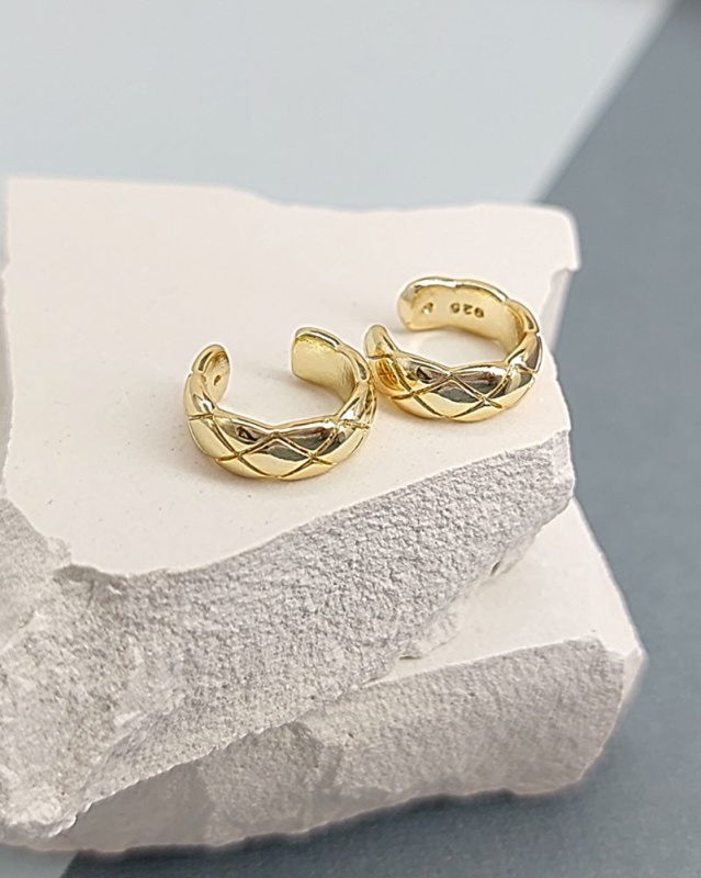 Кафф на ухо 12х4.2 мм позолота 14К (8224-З) купить с доставкой по России | Интернет-магазин Viva Beads