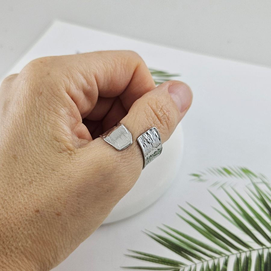 Кольцо Геометрия 18.5 размер, нержавеющая сталь (10012)