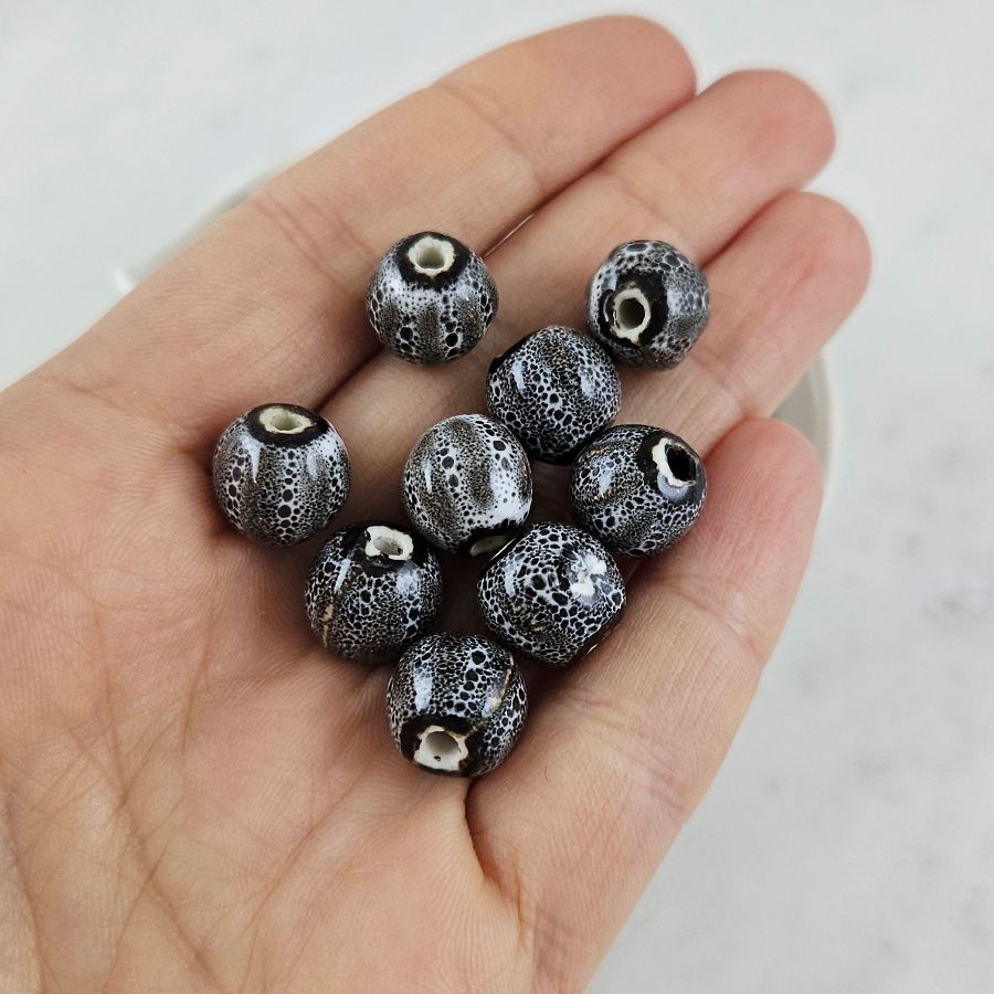 1 шт. Бусина керамическая 10-11 мм серый (10128-СЕР) купить с доставкой по России | Интернет-магазин Viva Beads