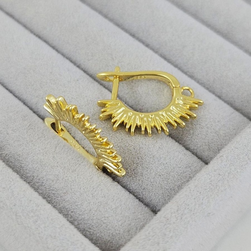 Швензы Шипы с английским замком 22х2 мм, позолота 14К (10202-З) швензы для серег купить с доставкой по России | Интернет-магазин Viva Beads