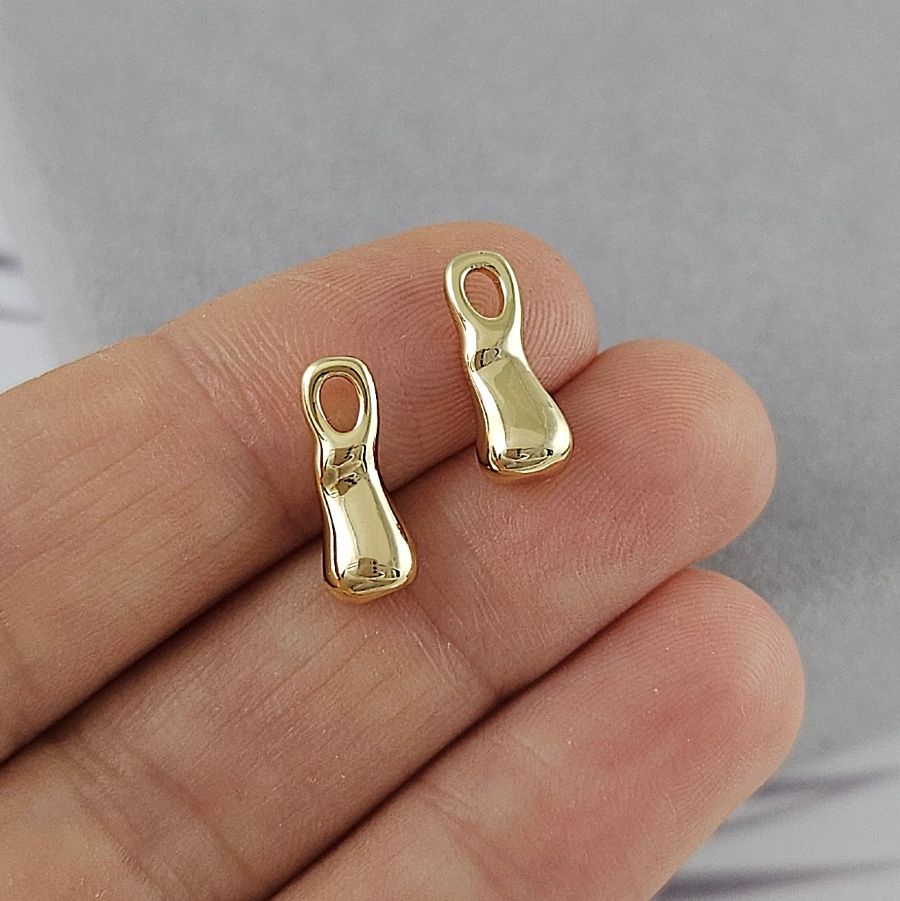 Подвеска Палочка 14х5.4х4.6 мм, позолота 14К (9418-14-З)