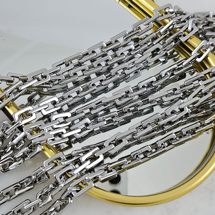 10 см Цепь толщиной 6.2 мм, родиевое покрытие (10288-Р) купить с доставкой по России | Интернет-магазин Viva Beads