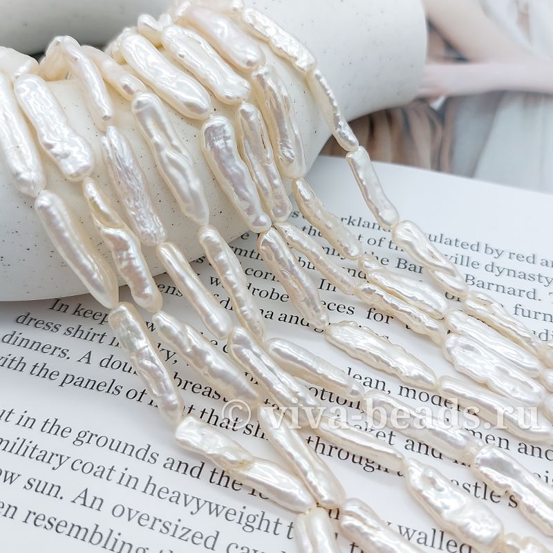 УЦЕНКА 1 шт. Жемчуг палочки ок. 5-6x17-23 мм АА белый (7152-УЦ) купить в #REGION_P# | Заказать в интернет-магазине Viva Beads
