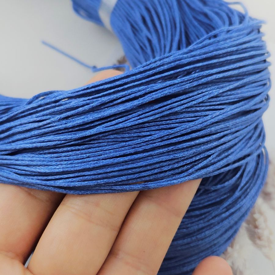 5 м Шнур вощеный 1 мм небесно-голубой (2010-ГОЛ) купить | Заказать в интернет-магазине Viva Beads
