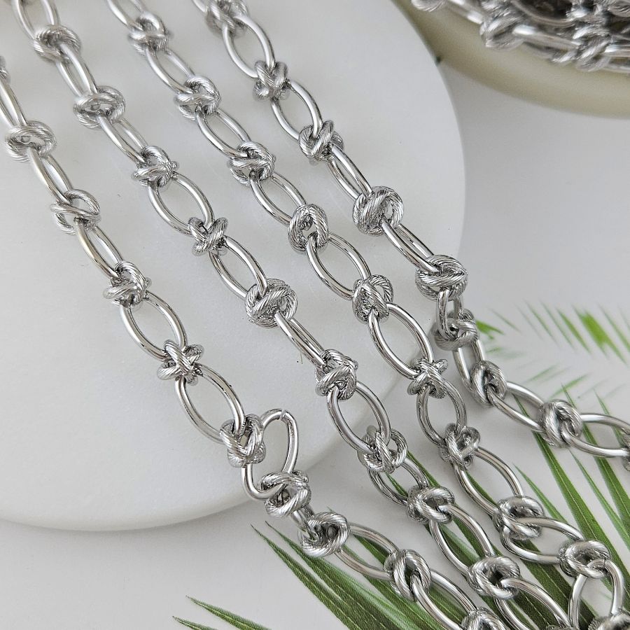 10 см Цепь овальная толщиной ок. 7 мм, родиевое покрытие (10003-Р) купить в Воронеже  | Заказать в интернет-магазине Viva Beads
