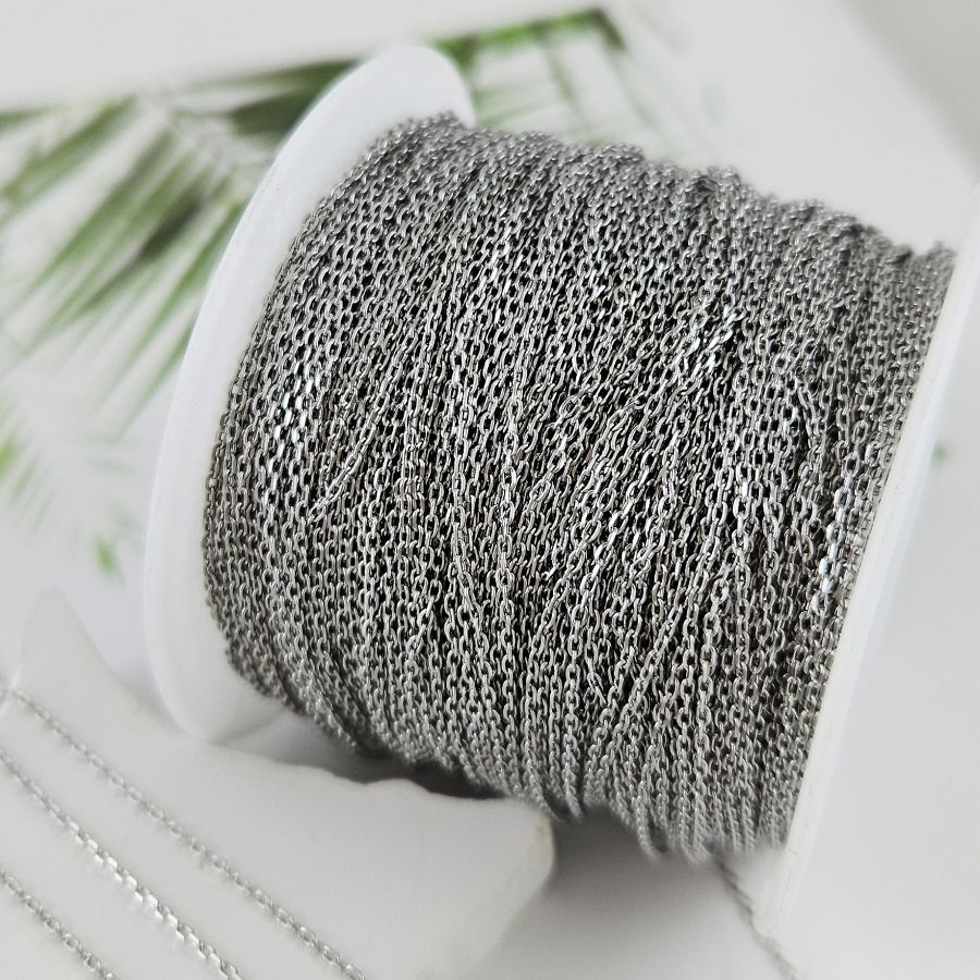 1 м Цепь тонкая якорная толщиной 0.9 мм, нержавеющая сталь (10068-1) купить с доставкой по России | Интернет-магазин Viva Beads