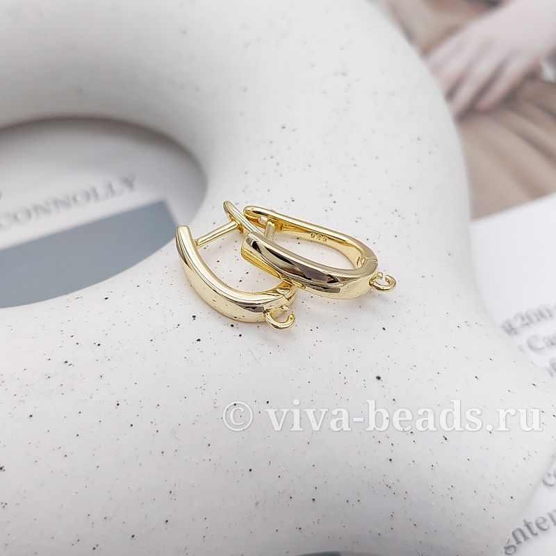 УЦЕНКА Швензы с замком 18х3.5 мм позолота 14К (6310-З-УЦ) купить в Воронеже | Заказать в интернет-магазине Viva Beads
