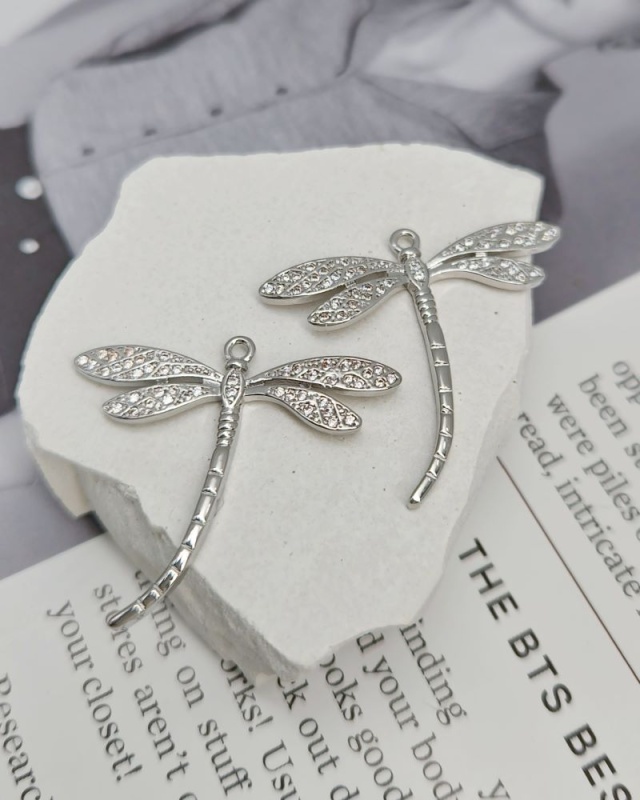 УЦЕНКА Подвеска Стрекоза 32.5х35.3 мм родиевое покр. (8374-Р-УЦ) купить с доставкой по России | Интернет-магазин Viva Beads