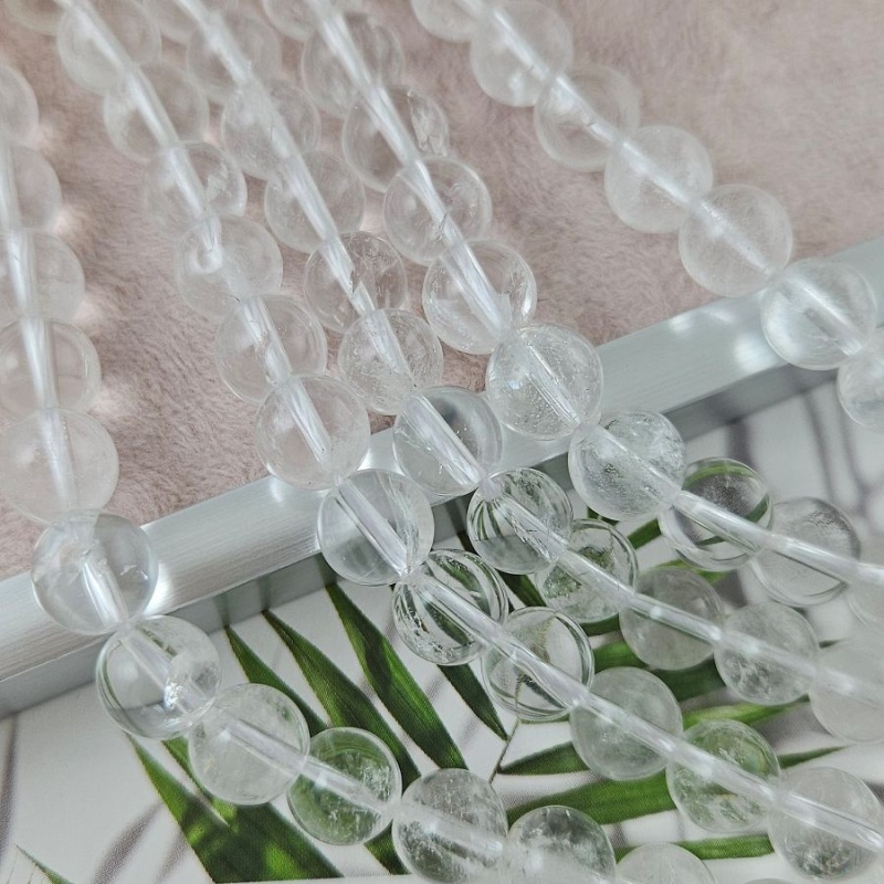 УЦЕНКА 18 шт. Горный хрусталь натуральный 9.6-10.6 мм бусина гладкий шар (7602-10-УЦ)