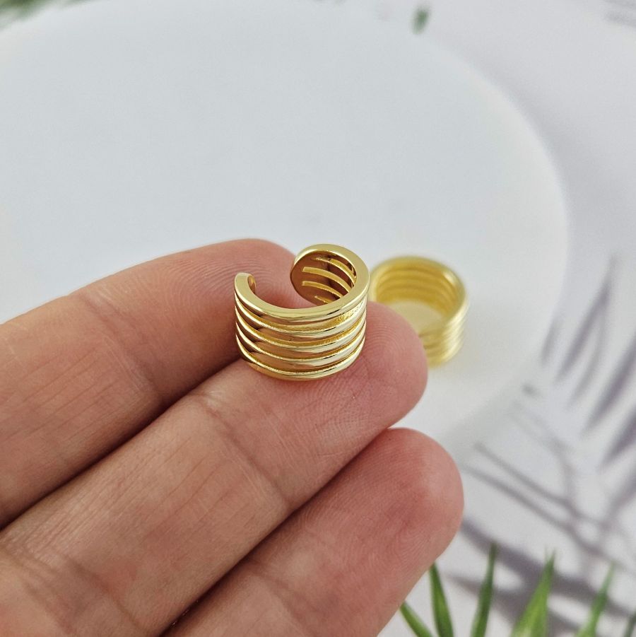 1 шт. Кафф на ухо 12.8х7.6 мм, позолота 14К (10047-З) купить с доставкой по России | Интернет-магазин Viva Beads