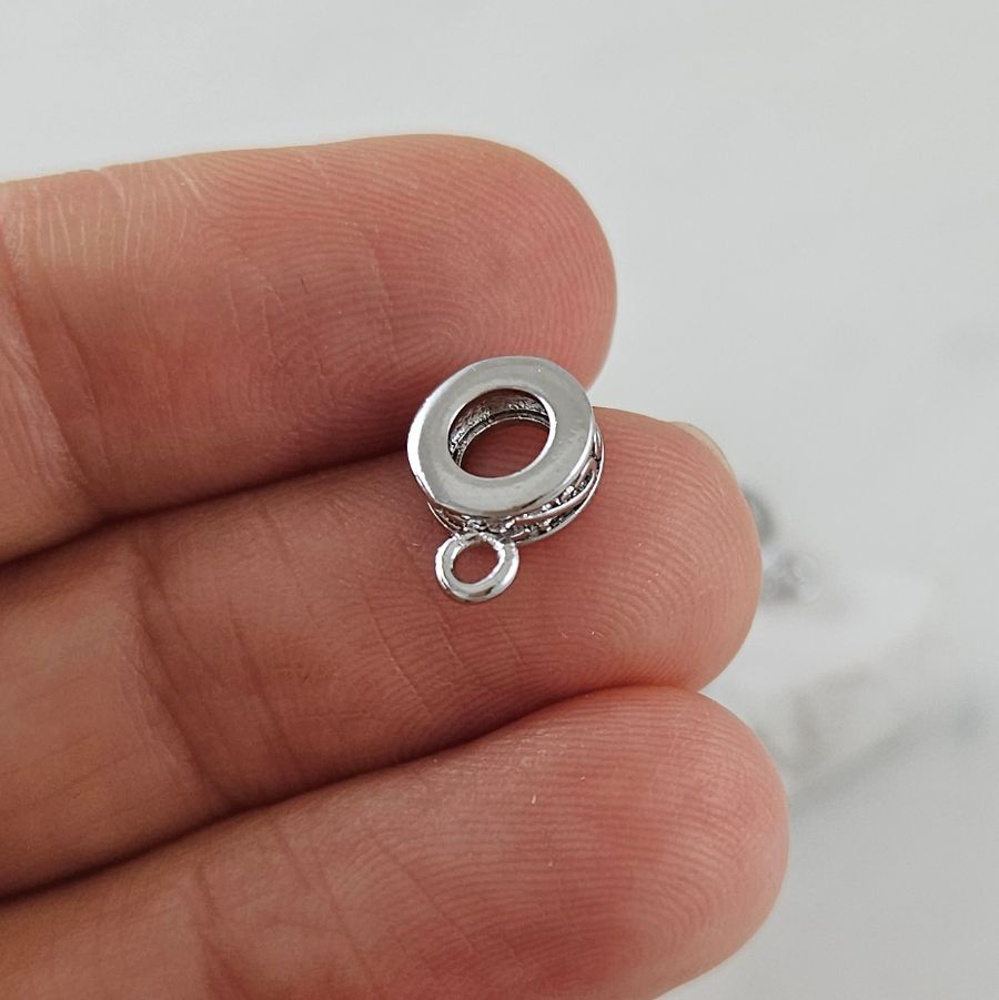 Бейл 10.6х3х7.5 мм для подвесок, кулонов, внутр. d 4 мм, родиевое покрытие (10111-Р) купить с доставкой по России | Интернет-магазин Viva Beads