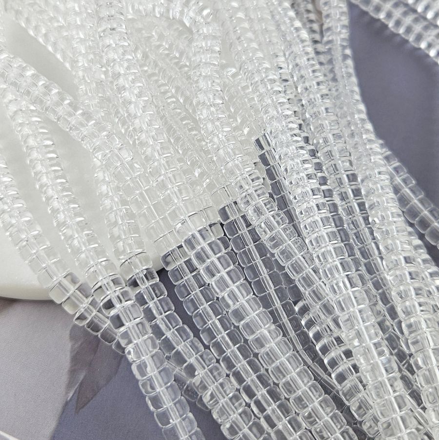 Нить 37 см Бусина шайба ок. 6х3 мм, стекло (10054) купить с доставкой по России | Интернет-магазин Viva Beads