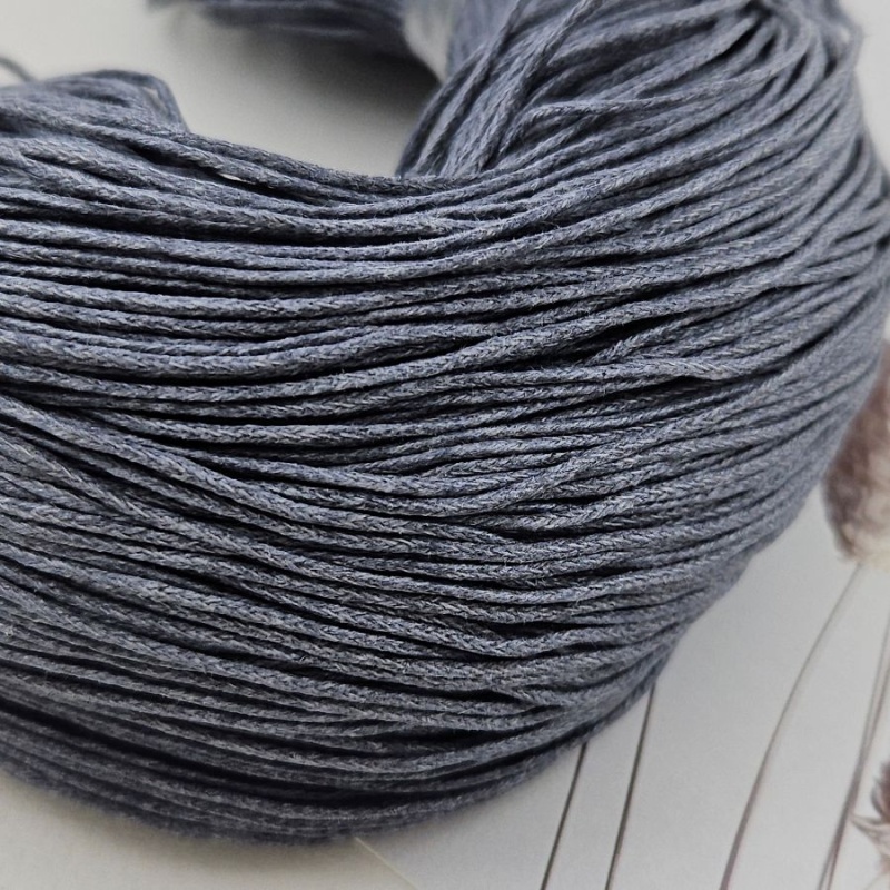 5 м Шнур вощеный 1 мм серый (2010-СЕР) купить | Заказать в интернет-магазине Viva Beads
