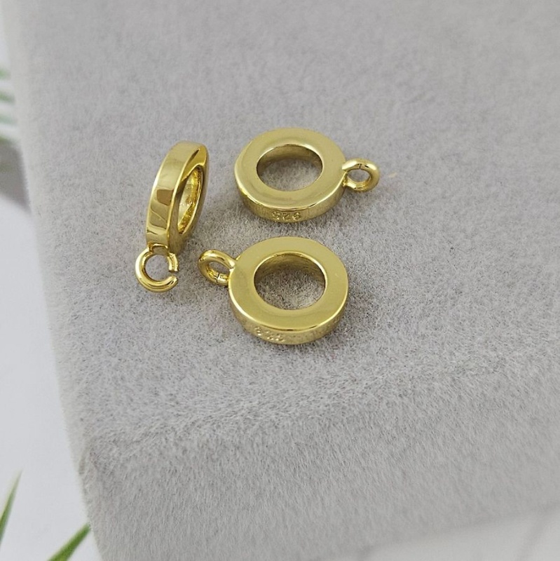 УЦЕНКА Бейл для подвесок 9x11.6x2 мм внутр. d 4.7 мм позолота 14К (7446-З-УЦ) купить в Воронеже | Заказать в интернет-магазине Viva Beads
