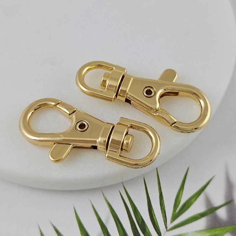 УЦЕНКА Замок овальный карабин 38.3 мм позолота 14К (8579-З-УЦ) купить в Воронеже | Заказать в интернет-магазине Viva Beads

