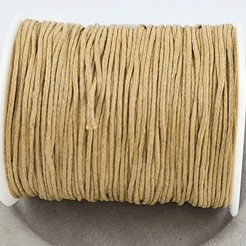 5 м Шнур вощеный хлопковый 1-1.1 мм цвет древесный, бежевый (2010 1 БЕЖ) купить с доставкой по России | Интернет-магазин Viva Beads