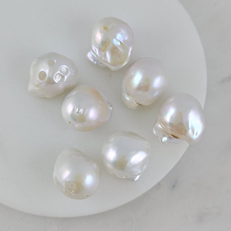 УЦЕНКА 1 шт. Жемчуг барочный крупный 15.5-18.5х17-21 мм А+, белый (9925-УЦ)