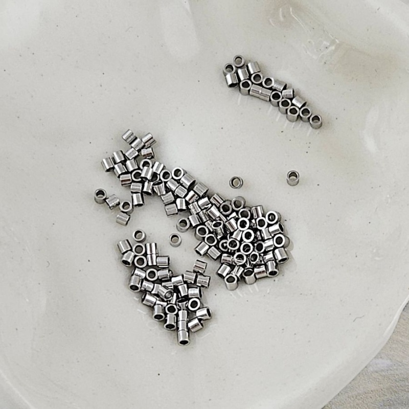 20 шт. Кримпы 1.2х1.4 мм трубочки, нержавеющая сталь (10147) купить с доставкой по России | Интернет-магазин Viva Beads