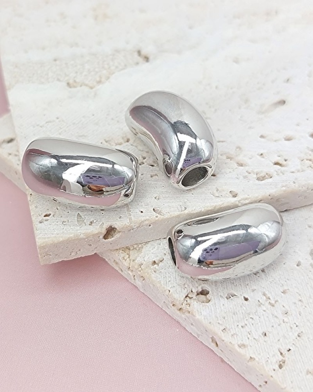 УЦЕНКА Бусина 18.7х11.6х10.5 мм родиевое покрытие (8047-Р-УЦ) купить в Воронеже | Заказать в интернет-магазине Viva Beads
