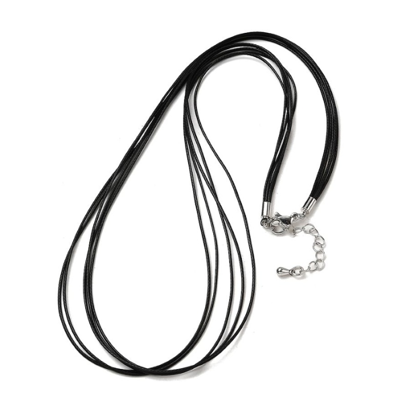 Шнур основа для колье 47 см, черный (10164-Ч) купить с доставкой по России | Интернет-магазин Viva Beads
