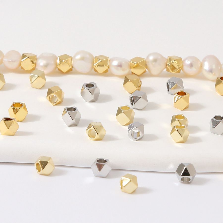 10 шт. Бусина разделитель многогранник 3 мм родиевое покрытие (8870-3-Р) купить в Воронеже | Заказать в интернет-магазине Viva Beads
