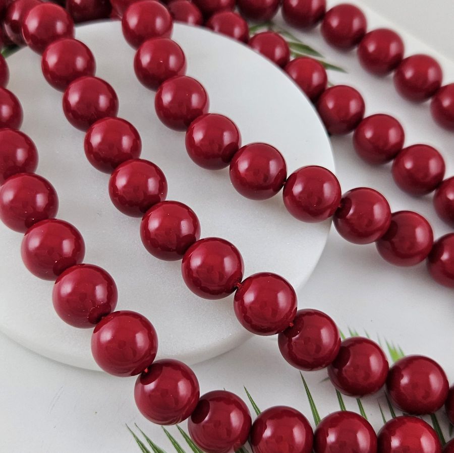 1 шт. Жемчуг майорка 14 мм, бусина гладкий шар, красный (2922-14) купить в Воронеже | Заказать в интернет-магазине Viva Beads
