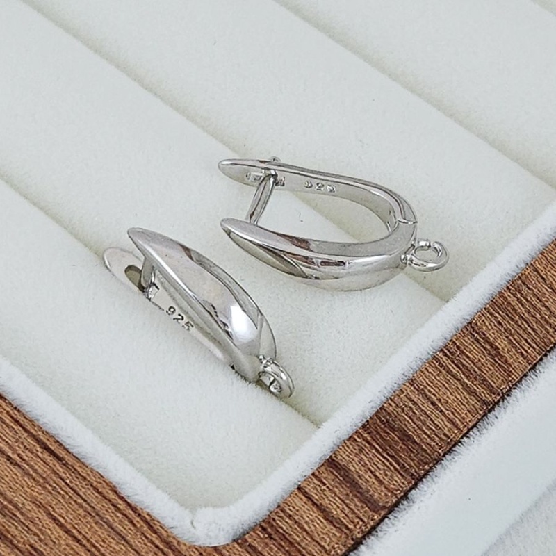 Швензы с английским замком базовые 18х3.5 мм, родиевое покрытие (9306-Р) швензы для серег купить с доставкой по России | Интернет-магазин Viva Beads