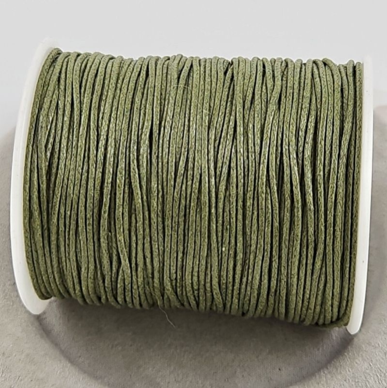 5 м Шнур вощеный хлопковый 1-1.1 мм темно-оливковый (2010 1 ЗЕЛ) купить с доставкой по России | Интернет-магазин Viva Beads