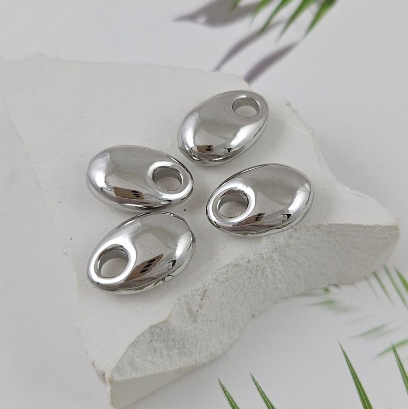 Подвеска Капля 14.6х9.6х5.6 мм, родиевое покрытие (9998-Р)